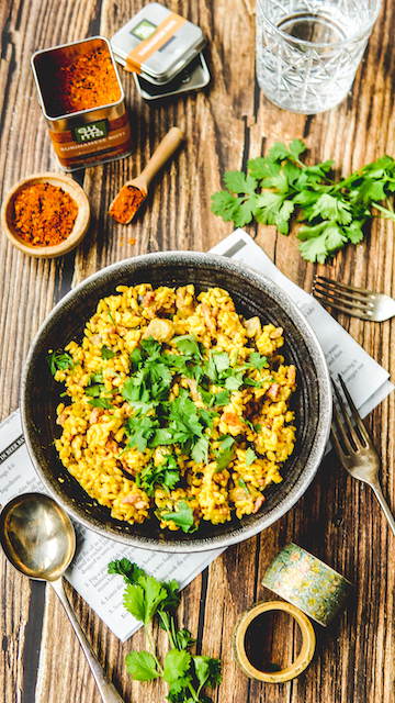 risotto met röti kruiden en koriander