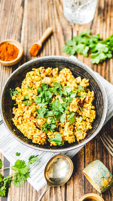 Risotto met röti kruiden en koriander