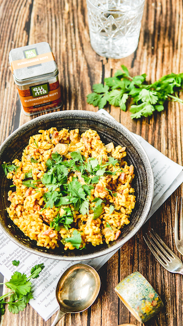 Risotto met röti kruiden en koriander