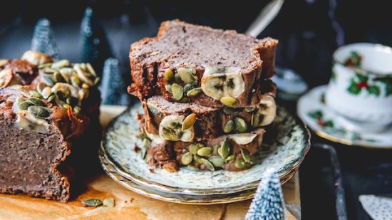 bananenbrood met zwarte bonen