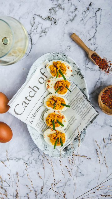 gevulde eieren met röti