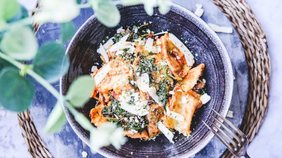 ravioli bolognese spinazie