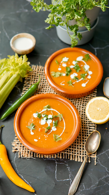 tomatensoep met kabeljauw