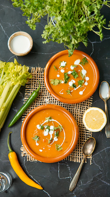 tomatensoep met kabeljauw