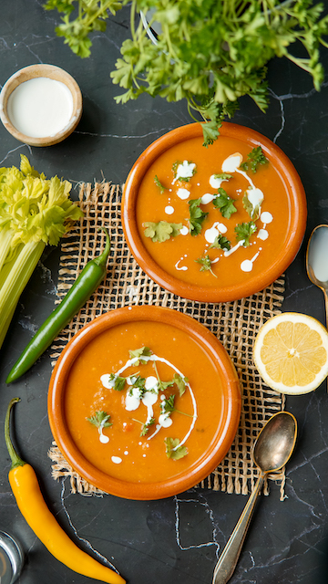 tomatensoep met kabeljauw