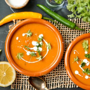tomatensoep met kabeljauw