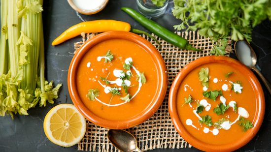 tomatensoep met kabeljauw