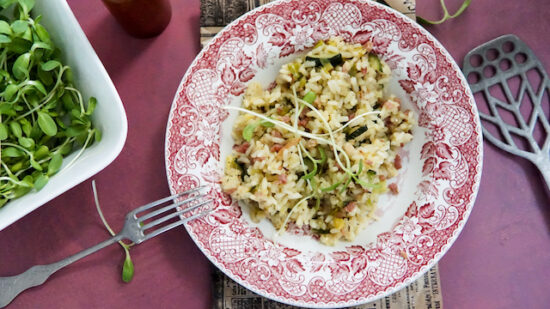 risotto met courgette