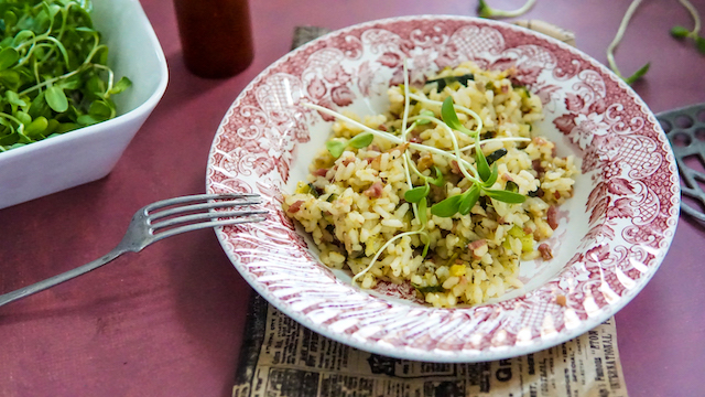 risotto met courgette