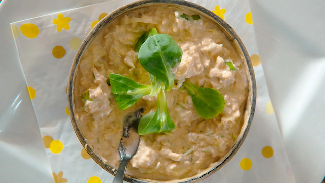 plantaardige tonijnsalade met asperge