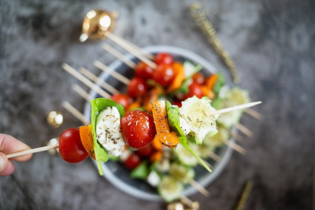 kerst groente spiesjes