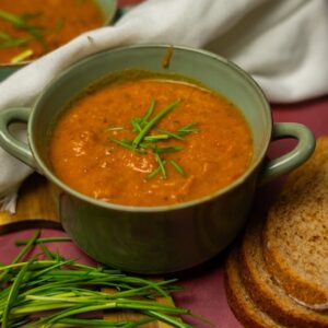tomatensoep met zoete aardappel