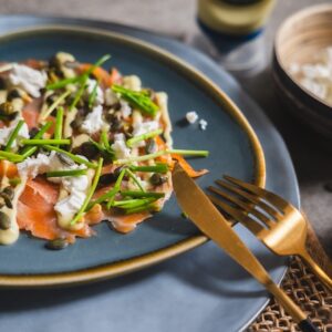 lactosevrije zalm carpaccio