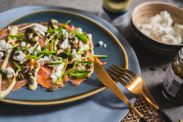 lactosevrije zalm carpaccio