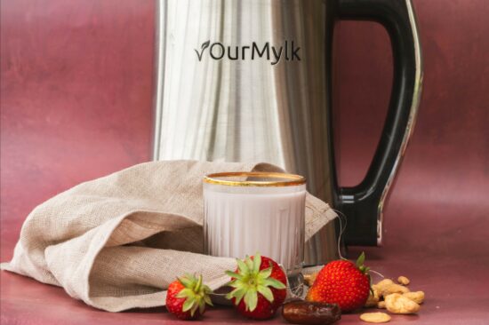 cashew -aardbeienmelk